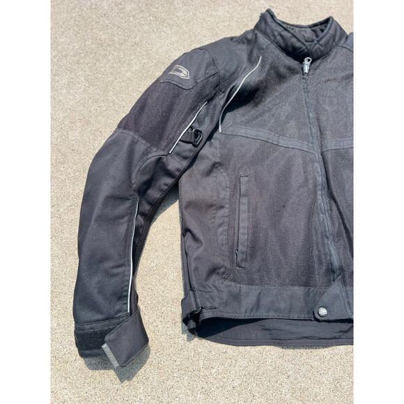 Castle Streetwear Jacket Men Size XL Black Motorcycle Breathable Full Zip Padded - Picture 3 of 7
